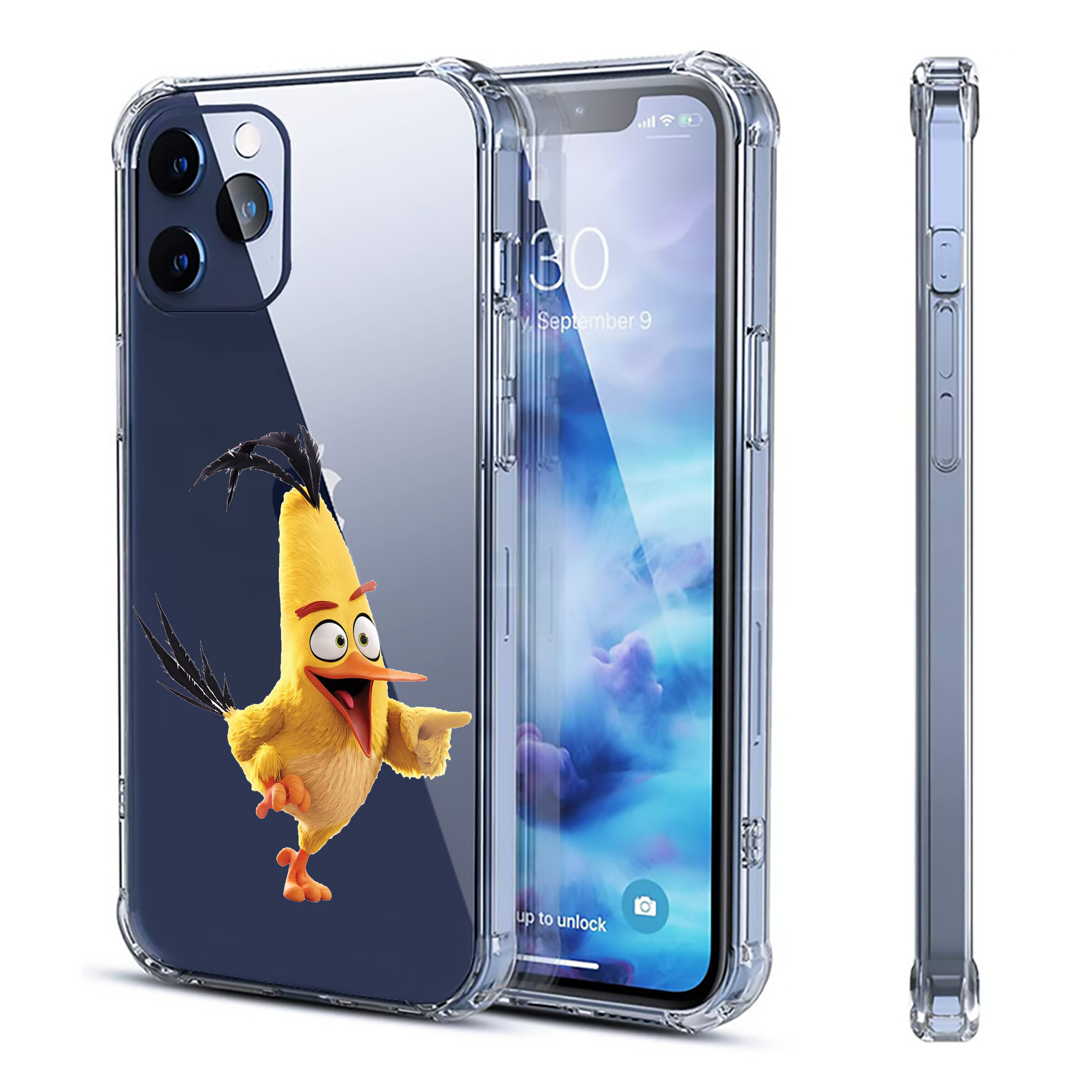 （画像用） Angry Birds アングリーバード 【iPhone 12シリーズ対応】透明スマホケース（クリアソフトケース）
